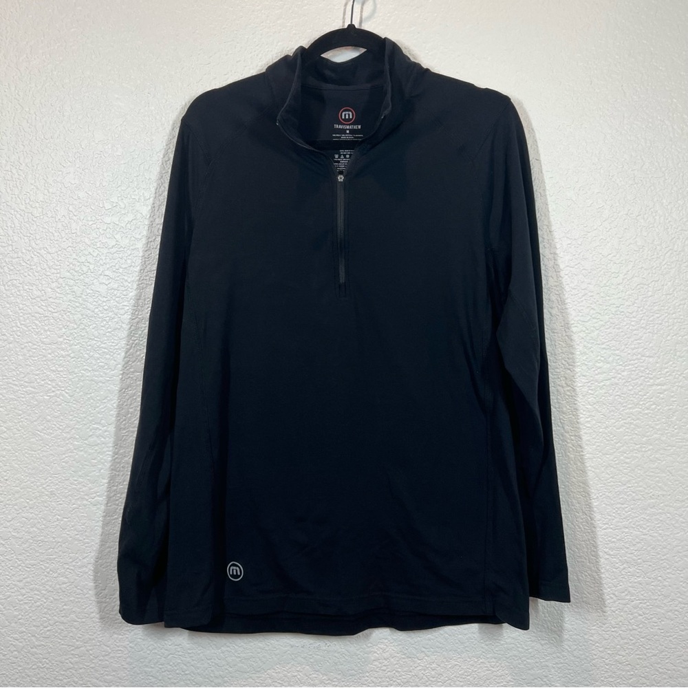 Travis Mathew L/S 1/4 zip knit stretch pullover Men's size medium